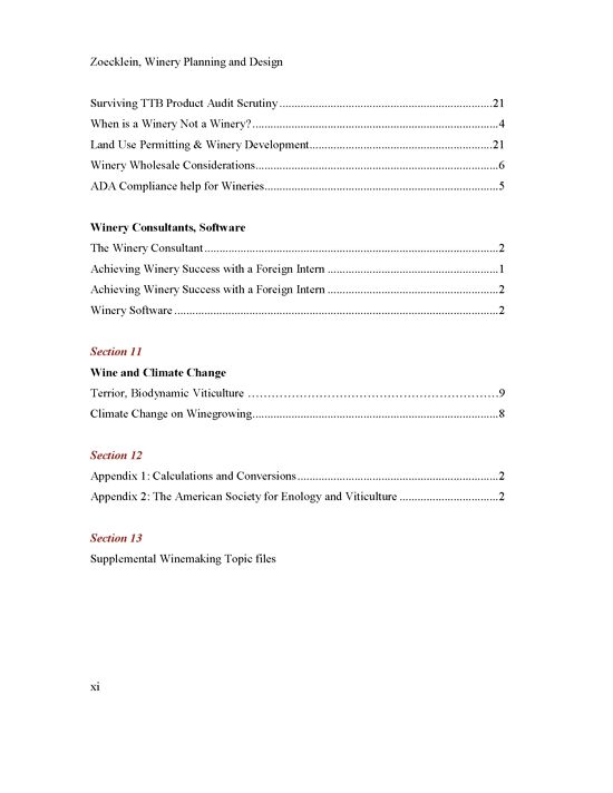Table of Contents 17th Edition Page 11